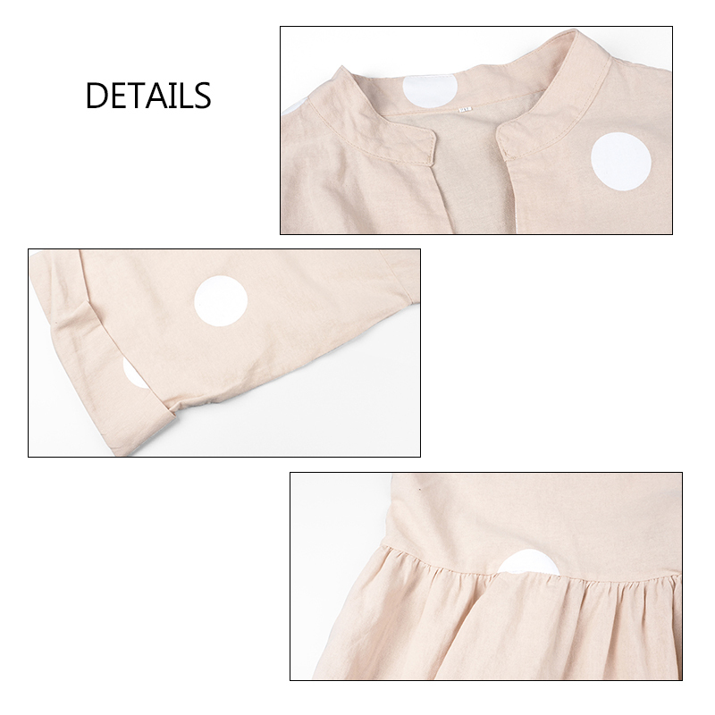 Polka Dot Maxi Dress VNeck Long Sleeve Casual Boho Beach Plus Size Women Fashion Elegant Button Down Loose Office Dress T200604