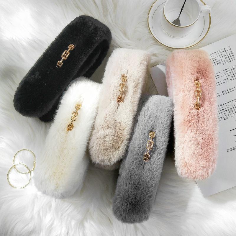 Scarf for Women All-Match Plush Autumn and Winter Pure Color Warm Keeping Rex Fur Faux Fur Ball Thickened Scarf 
Scarf for Women All-Match Plush Autumn and Winter Pure Color Warm Keeping Rex Fur Faux Fur Ball Thickened Scarf