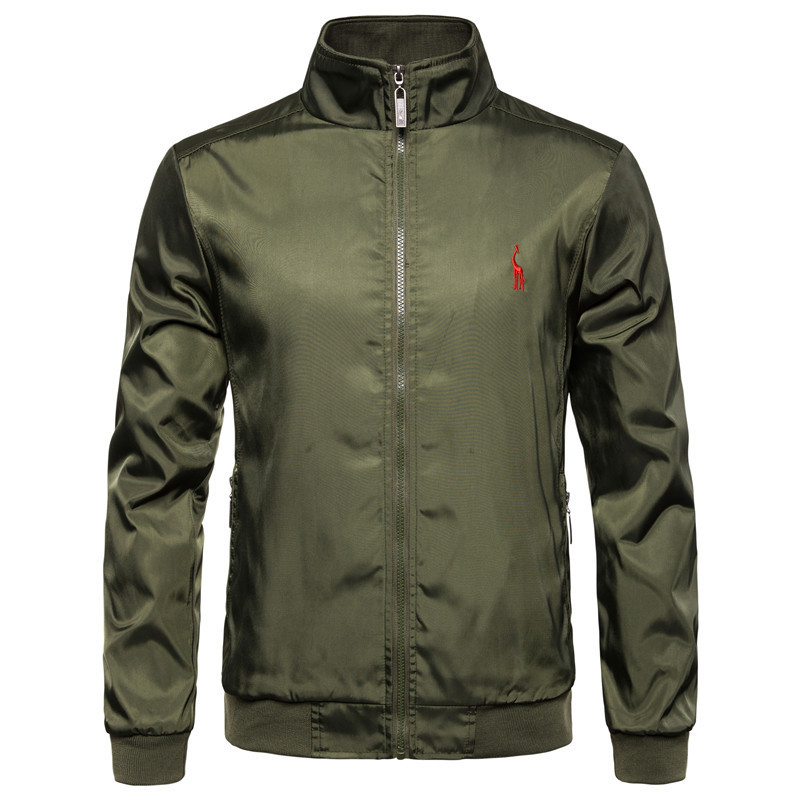New Autumn Winter Stand Colar Zipper Jacket Men Streetwear Bomber Jacket Windbreaker Mens Basic Jackets US Size SXXL T200106