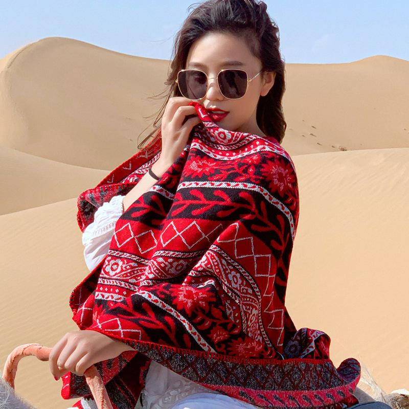 Scarves OUOI Split Shawl Women Autumn And Winter Shoulder Cloak Thickened Imitation Cashmere Travel Big Factory Wholesale
Scarves OUOI Split Shawl Women Autumn And Winter Shoulder Cloak Thickened Imitation Cashmere Travel Big Factory Wholesale