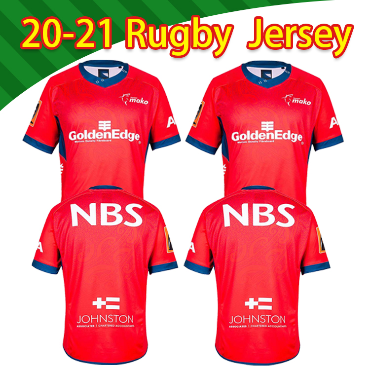 2020 Top quality TASMAN MAKO Nice RUGBY JERSEY 2021 Tasman Mako High-quality Rugby TRAINING JERSEY size S--5XL, Black;gray