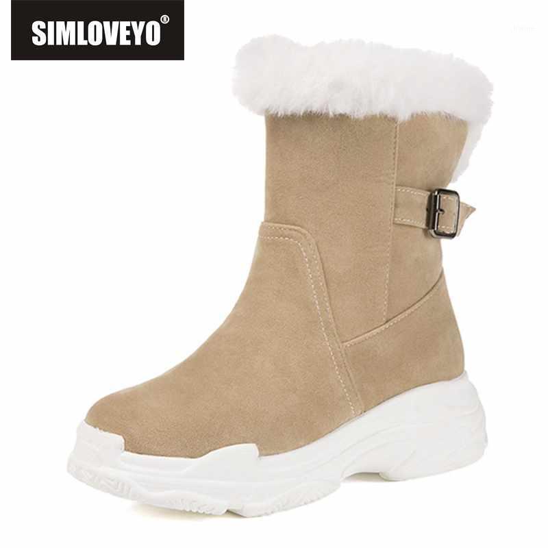 SIMLOVEYO 2020 flock buckle boots fashion snow boots Round toe Ankle women warm plush shoes Botas mujer plus size A15031, Black
SIMLOVEYO 2020 flock buckle boots fashion snow boots Round toe Ankle women warm plush shoes Botas mujer plus size A15031, Black