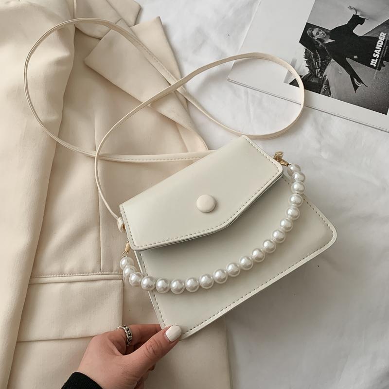 Fashion Shoulder Messenger Bag for Women PU Leather Ladies Crossbody Bags New Pearl Chain Girls Purse Handbags Sac A Main Femme, White
Fashion Shoulder Messenger Bag for Women PU Leather Ladies Crossbody Bags New Pearl Chain Girls Purse Handbags Sac A Main Femme, White