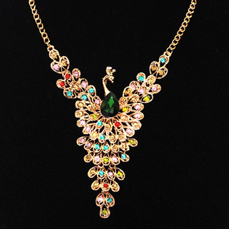 Fashion Multicolors Crystal Peacock Pendants Necklace Women Bohemian Jewelry Bijoux Birthday Gifts LXH
Fashion Multicolors Crystal Peacock Pendants Necklace Women Bohemian Jewelry Bijoux Birthday Gifts LXH