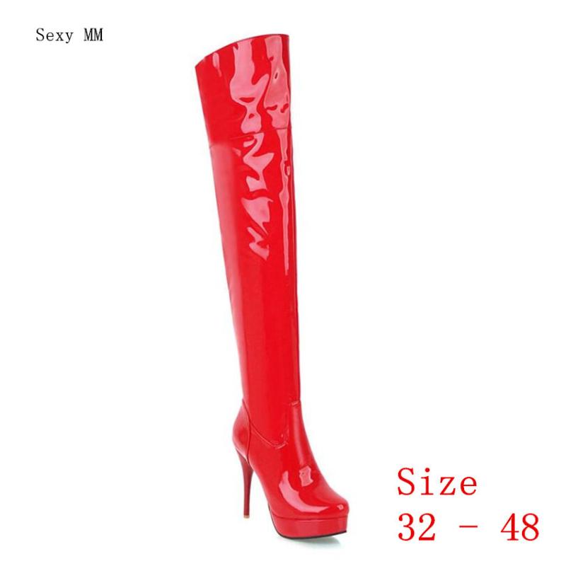 Platform Women Over the Knee Boots High Heel Shoes Woman Thigh High Boots Small Plus Size 32 33 -40 41 42 43 44 45 46 47 48, Red
Platform Women Over the Knee Boots High Heel Shoes Woman Thigh High Boots Small Plus Size 32 33 -40 41 42 43 44 45 46 47 48, Red