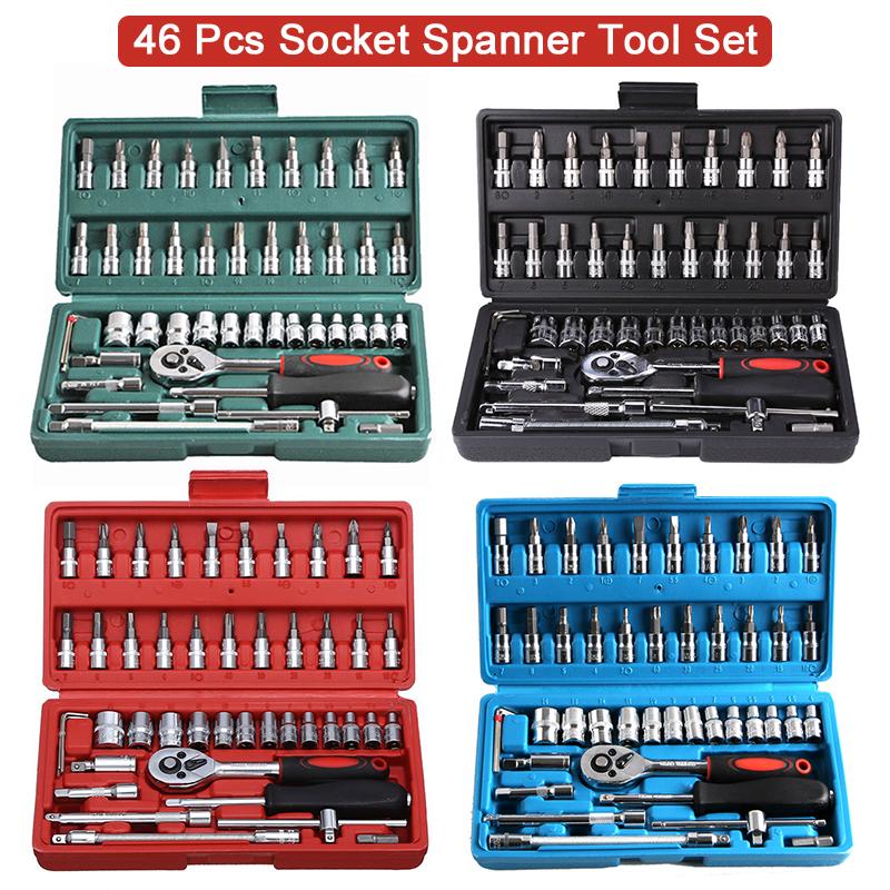 46pcs Socket Wrench Tools Key Hand Tool Set Spanner Wrench Socket Hand Tools Wrenches Garage Car Universal Ratchet
46pcs Socket Wrench Tools Key Hand Tool Set Spanner Wrench Socket Hand Tools Wrenches Garage Car Universal Ratchet