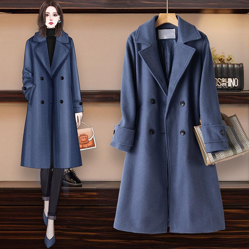 New 2021 Winter Fashion Women Wool Jackets Coat Long OverCoat Long Sleeve Elegant Thick Warm Plus Size Female Jacket Woolen Coat, Blue
New 2021 Winter Fashion Women Wool Jackets Coat Long OverCoat Long Sleeve Elegant Thick Warm Plus Size Female Jacket Woolen Coat, Blue