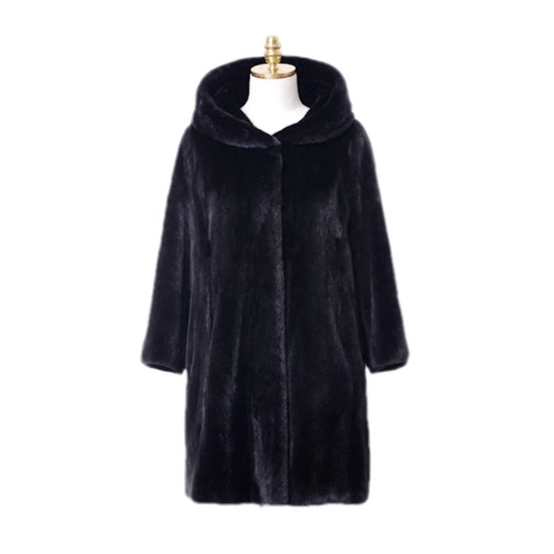 Long Faux Fur Coat Women's Autumn And Winter New Coats Women's Hot Sale Black Plus Size Plush Coat Warm Fur Jacket 201029