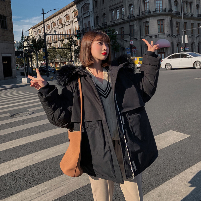 Winter Women Coat Jacket Parkas new thickening loose wind cotton padded 1813 201201