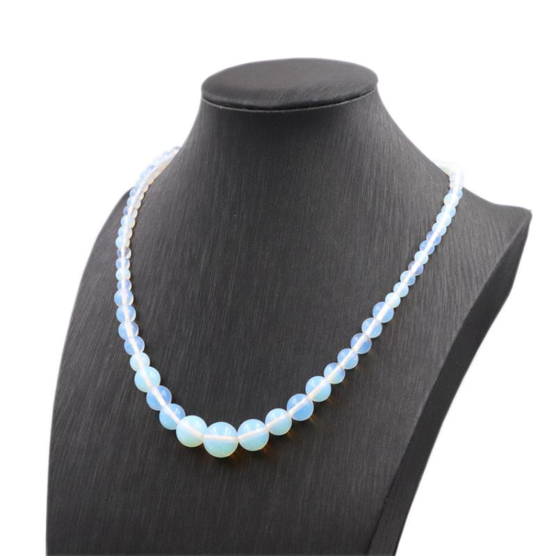 Charms Statement Women Chokers Chain Sri Lanka Opal Stone Round Beads Moonstone Pendant Necklaces Tower Chain Jewelry 18" A848 
Charms Statement Women Chokers Chain Sri Lanka Opal Stone Round Beads Moonstone Pendant Necklaces Tower Chain Jewelry 18" A848
