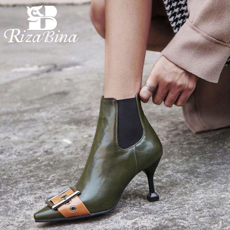 RIZABINA Ins Hot New Ankle Boots Fashion Women Buckle Thin High Heels Shoes Winter Warm Party Women Footwear Plus Size 32-48, Black
RIZABINA Ins Hot New Ankle Boots Fashion Women Buckle Thin High Heels Shoes Winter Warm Party Women Footwear Plus Size 32-48, Black