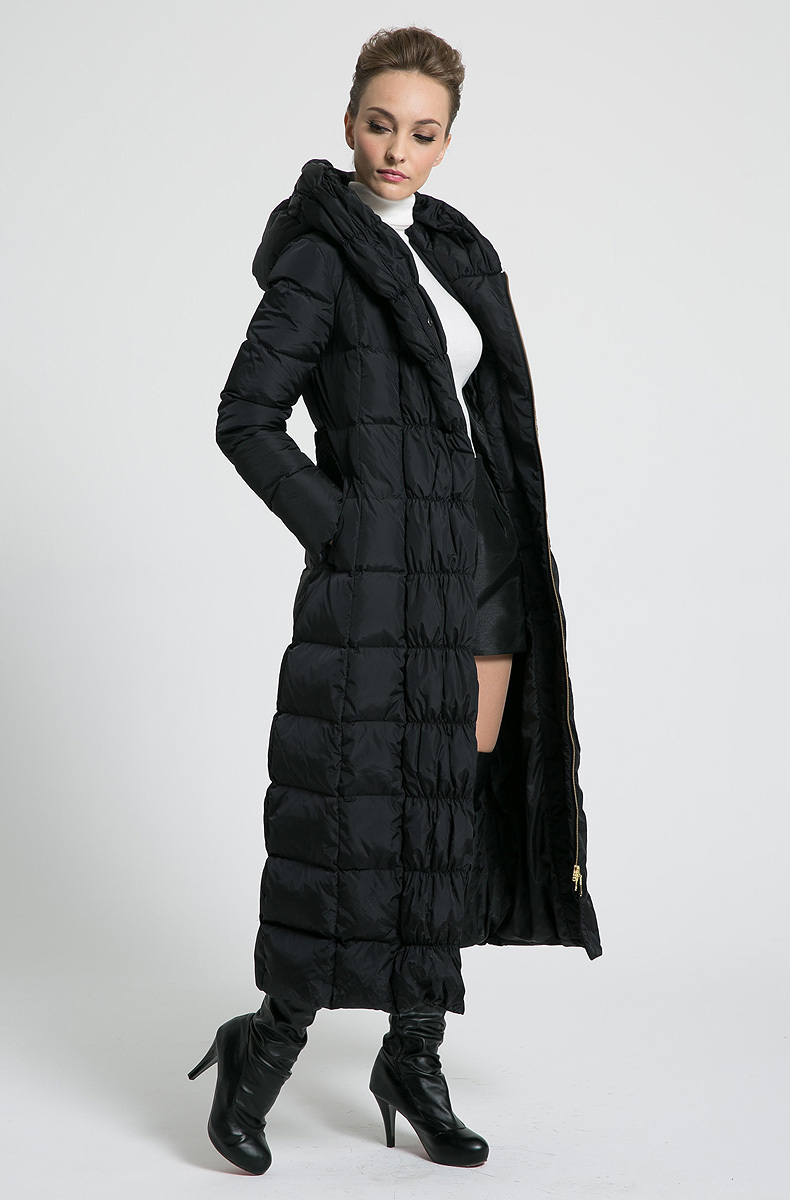 new womens winter Long down jackets hooded belt big size black navy blue plus size thickening outerwear coats 201029