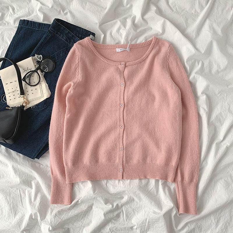 Spring Autumn Simple Fresh Sweaters Women Fashion Chic O Neck All Match Solid Color Single Breasted Knitted Cardigans for Female, Green
Spring Autumn Simple Fresh Sweaters Women Fashion Chic O Neck All Match Solid Color Single Breasted Knitted Cardigans for Female, Green