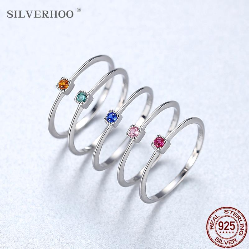 SILVERHOO Genuine 925 Sterling Silver Women's Wedding Ring Minimalist Thin Circle Zircon Ring 2020 New Jewelry Gift to Friends1
SILVERHOO Genuine 925 Sterling Silver Women's Wedding Ring Minimalist Thin Circle Zircon Ring 2020 New Jewelry Gift to Friends1