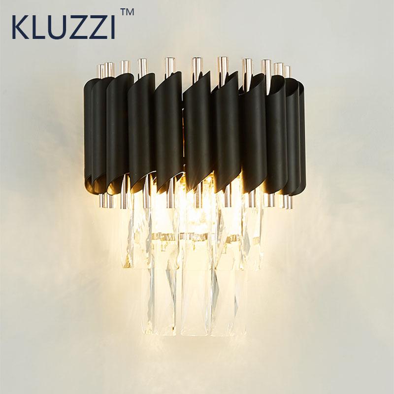 Kluzzi Black Led Crystal Wall Lamp Bedroom Aisle Lights Hotel Decoration Lighting Fixture Led Bedside Lamp E14wall sconce
Kluzzi Black Led Crystal Wall Lamp Bedroom Aisle Lights Hotel Decoration Lighting Fixture Led Bedside Lamp E14wall sconce