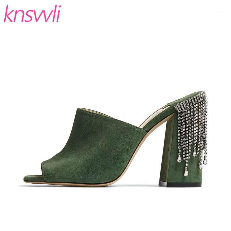 Rhinestone Fringed Chunky Heels Slippers Women Slides Suede Leather Mules Women Sandals High Heels Summer Runway Shoes Woman1, Red
Rhinestone Fringed Chunky Heels Slippers Women Slides Suede Leather Mules Women Sandals High Heels Summer Runway Shoes Woman1, Red