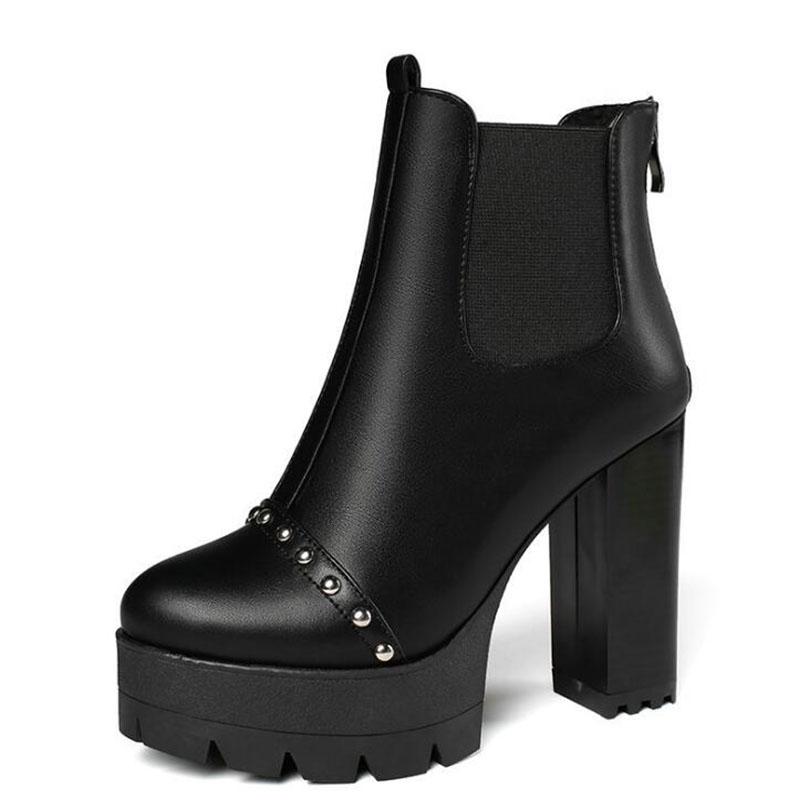 Womens Faux Leather Comfortable Ankle Boots Platform High Heel Booties for Women Fashion Vintage Shoes Black Brown Good Quality
Womens Faux Leather Comfortable Ankle Boots Platform High Heel Booties for Women Fashion Vintage Shoes Black Brown Good Quality