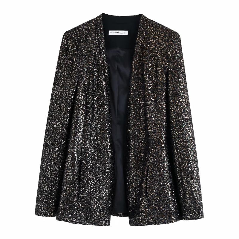 Autumn Women Sequin Decoration Suit Coat Female Long Sleeve Outerwear 2020 New Casual Lady Loose Tops C1067, As pic
Autumn Women Sequin Decoration Suit Coat Female Long Sleeve Outerwear 2020 New Casual Lady Loose Tops C1067, As pic