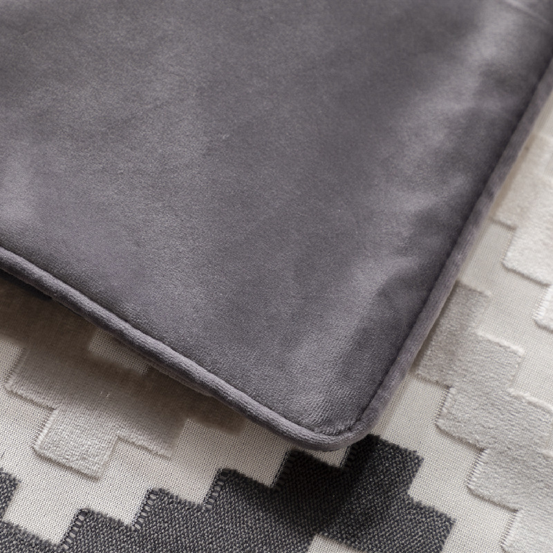 Velvet Cushion Cover Soft Pillow Cover Zigzag Grey Coffee Blue Durable Thick Home Decorative for Sofa Bed 45x45cm/30x50cm/50x50c LJ201216