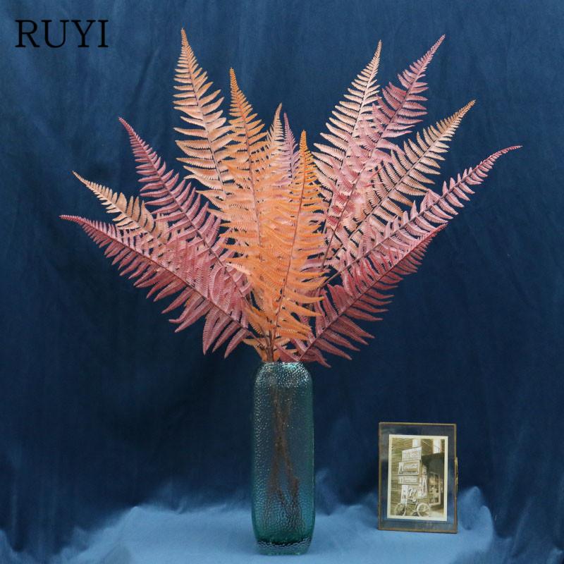 RUYI Multicolor 3 Fork Simulation Fern Grass Plants Persian Leaves Flower Wall Hanging plants home wedding shop decoration, Red
RUYI Multicolor 3 Fork Simulation Fern Grass Plants Persian Leaves Flower Wall Hanging plants home wedding shop decoration, Red