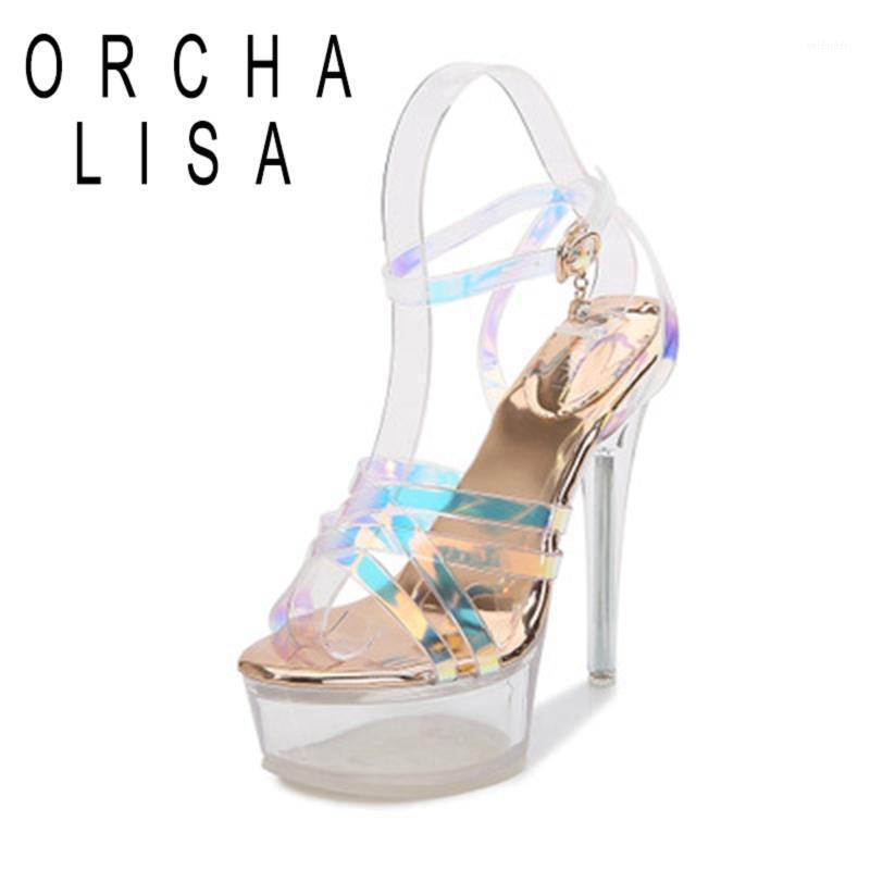 2021Sandals Women Platform Model T Stage Shows Sexy High-heeled Shoes 14 Cm High Transparent Clear Sandals Large-size 35-421, Silver
2021Sandals Women Platform Model T Stage Shows Sexy High-heeled Shoes 14 Cm High Transparent Clear Sandals Large-size 35-421, Silver
