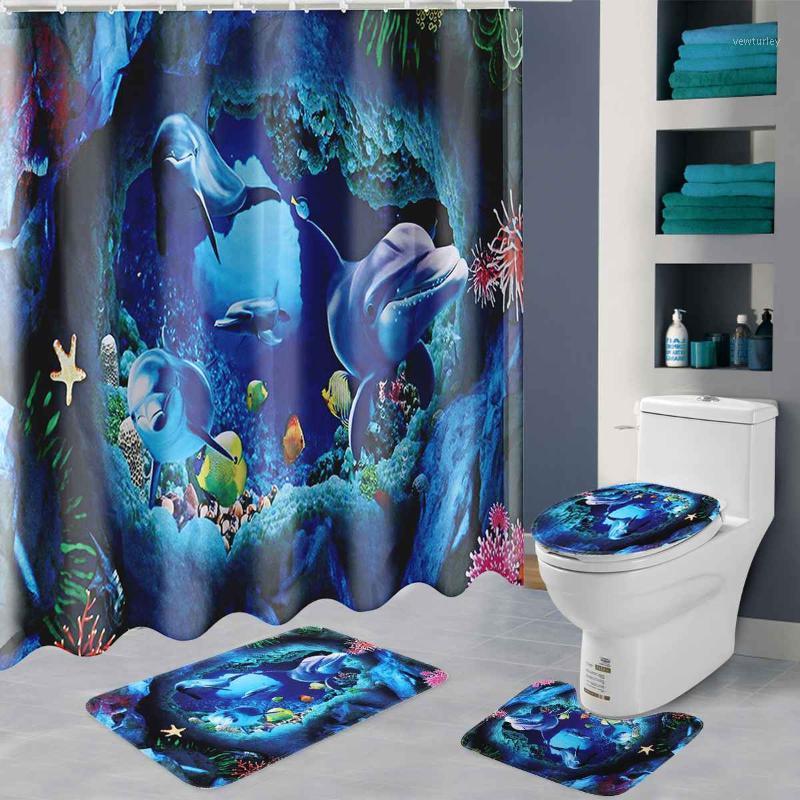 3D Ocean Design Dolphin Bathroom Curtain Set Waterproof Shower Curtain Toilet Cover Pedestal Anti-skid Rugs Bathroom Decorations1
3D Ocean Design Dolphin Bathroom Curtain Set Waterproof Shower Curtain Toilet Cover Pedestal Anti-skid Rugs Bathroom Decorations1