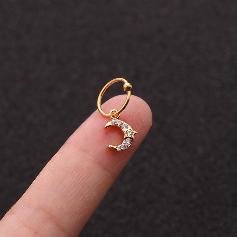 Hoop & Huggie 1 PCS Simple Micro Pave CZ Mini Moon Star Charm Ear Cartilage Cuff Clip Earring Trendy Gold Color Steel Piercing Circle
Hoop & Huggie 1 PCS Simple Micro Pave CZ Mini Moon Star Charm Ear Cartilage Cuff Clip Earring Trendy Gold Color Steel Piercing Circle