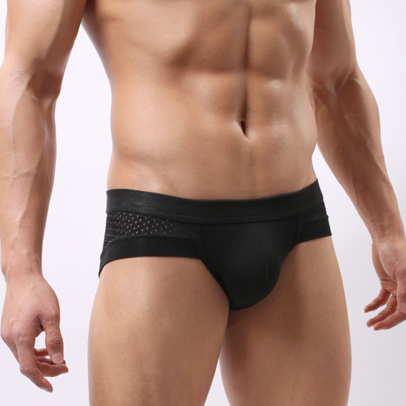 LUWCON 4Pcs/Lot Modal Men Briefs Mesh Men's Underwear Briefs Comfortable Breathable Mens Underpants Panties 201112