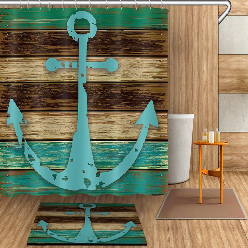 Nautical Anchor Shower Curtain Sets Rustic Wood Board Brown Green Waterproof Fabric Polyester Bath Curtain for Bathroom Decor1
Nautical Anchor Shower Curtain Sets Rustic Wood Board Brown Green Waterproof Fabric Polyester Bath Curtain for Bathroom Decor1
