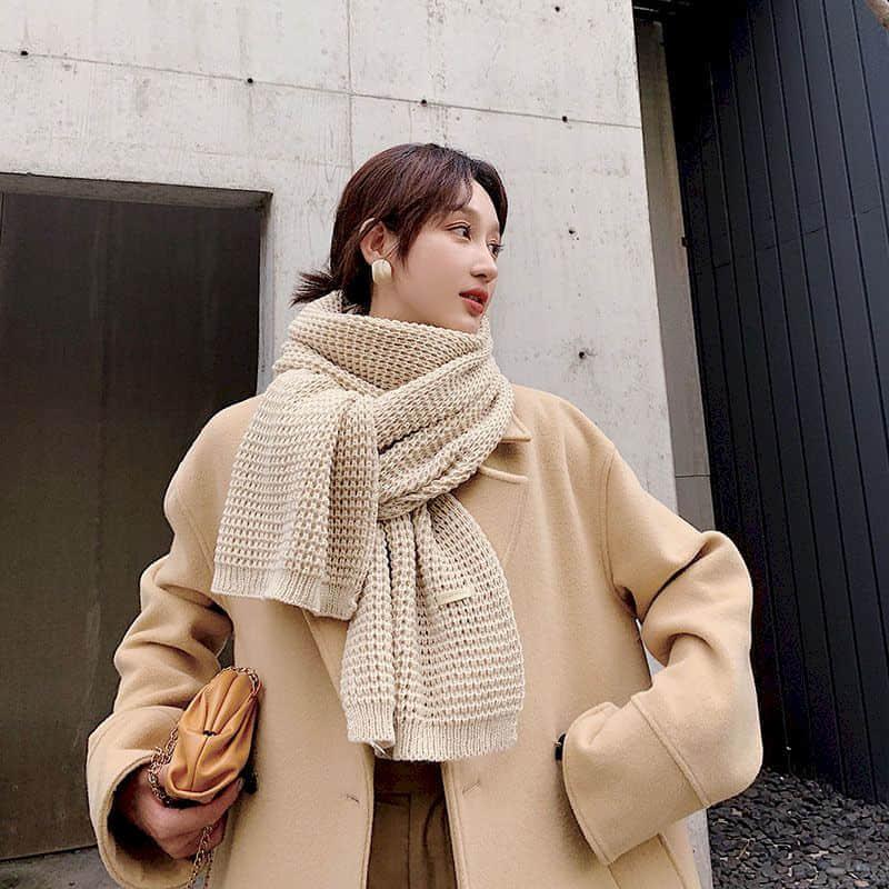 Scarves Solid Color Thick Wool Knit Scarf Women Female Autumn And Winter Men Handmade Japanese 
Scarves Solid Color Thick Wool Knit Scarf Women Female Autumn And Winter Men Handmade Japanese