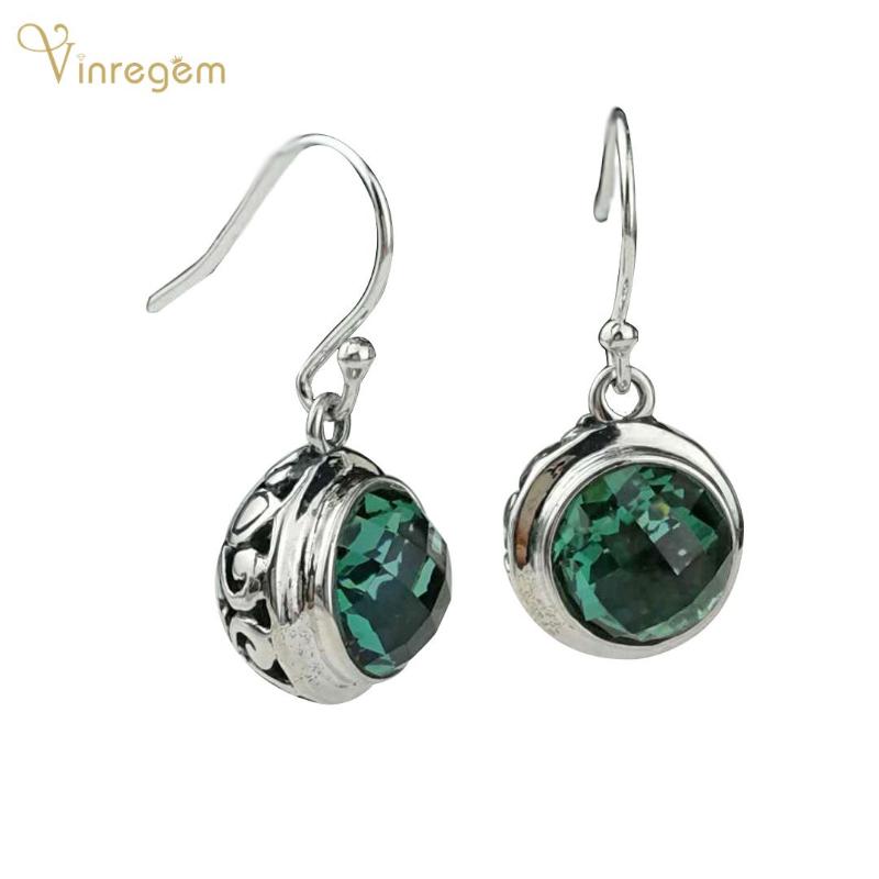 Dangle & Chandelier Vinregem 100% 925 Sterling Silver Round Emerald Gemstone Anniversary Vintage Earrings For Women Girls Fine Jewelry Gifts
Dangle & Chandelier Vinregem 100% 925 Sterling Silver Round Emerald Gemstone Anniversary Vintage Earrings For Women Girls Fine Jewelry Gifts