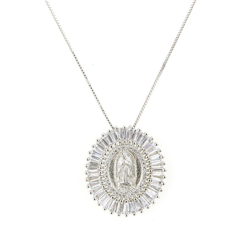 Mother Virgin Mary Pendant Necklace Women Men Christian Cubic Zirconia Statement Necklace Party Collier Femme Jewelry S4
Mother Virgin Mary Pendant Necklace Women Men Christian Cubic Zirconia Statement Necklace Party Collier Femme Jewelry S4