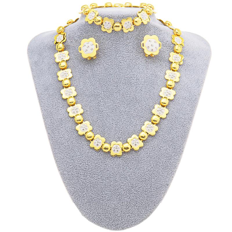 Earrings & Necklace High Quality Jewelry Luxury Gold Sets Flower Shaped African Bridal Wedding Bracelet Earring Set Ethiopian Wift Gifts, Silver
Earrings & Necklace High Quality Jewelry Luxury Gold Sets Flower Shaped African Bridal Wedding Bracelet Earring Set Ethiopian Wift Gifts, Silver