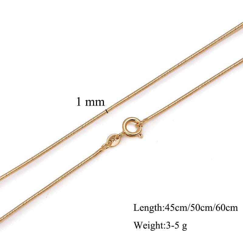MxGxFam ( 45cm / 50 cm / 60 cm*1 mm) Gold Color 18 k Tiny Snake Chains for Matching Pendants
MxGxFam ( 45cm / 50 cm / 60 cm*1 mm) Gold Color 18 k Tiny Snake Chains for Matching Pendants