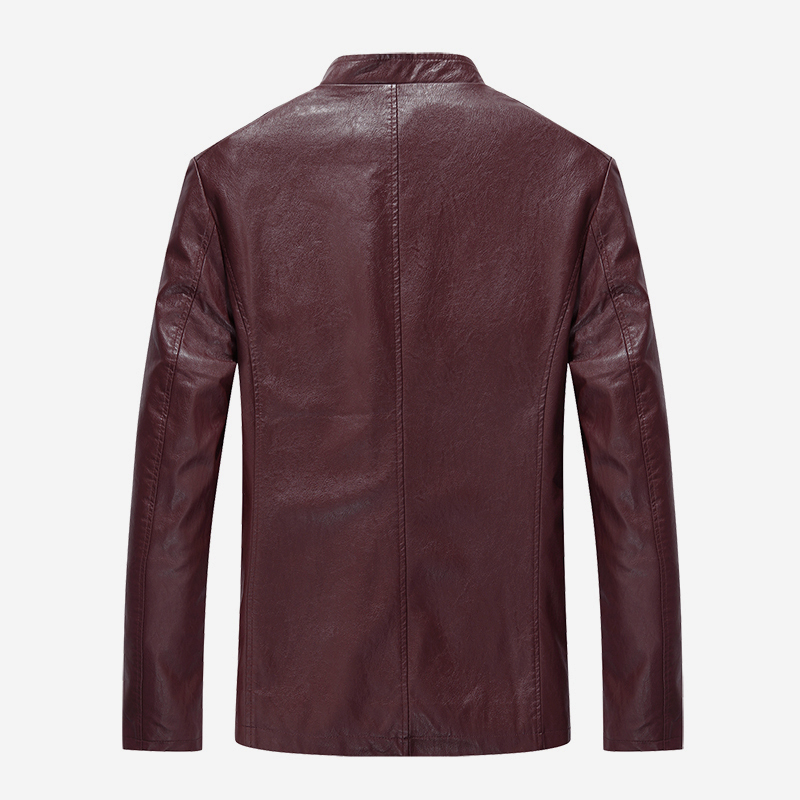 Korean style slim handsome men's leather jacket spring and autumn jacket trend youth leather jacket 201128