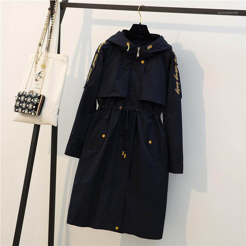 2019 Autumn Winter Long Trench Coats Large Size Women's Navy Overcoats Female Windbreaker Loose Casual Hooded Outerwear 4XL R7831
2019 Autumn Winter Long Trench Coats Large Size Women's Navy Overcoats Female Windbreaker Loose Casual Hooded Outerwear 4XL R7831