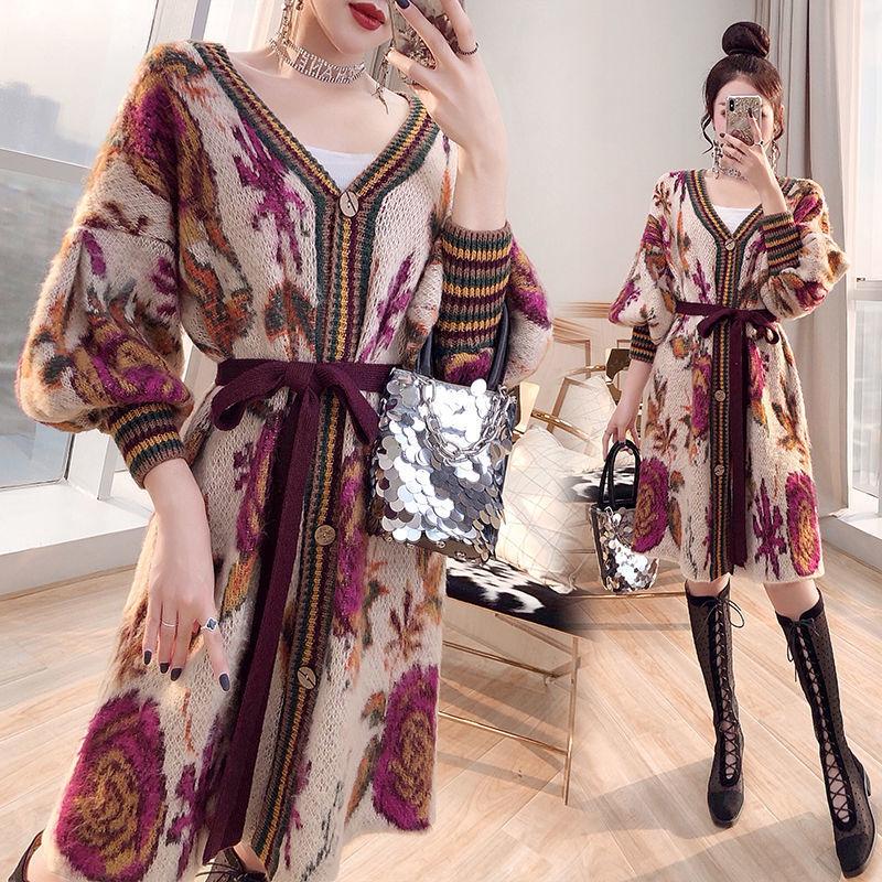 Luck A Autumn Winter Casual Long Cardigans Women Vintage Patterns Knitting Belted Long Sleeve Sweater Cardigans Wool Outerwear, As picture
Luck A Autumn Winter Casual Long Cardigans Women Vintage Patterns Knitting Belted Long Sleeve Sweater Cardigans Wool Outerwear, As picture