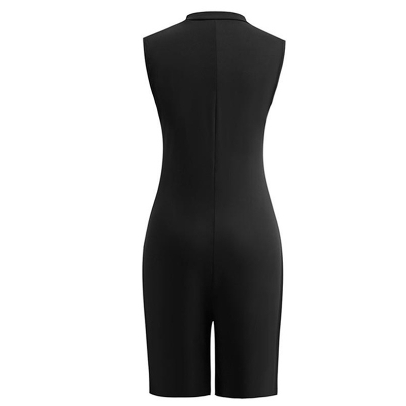 GAOKE 2020 Rompers Women Sleepwear Black Solid Sleeveless Short Jumpsuit Sexy Onesie For Adult Female Nightwear S-XL T200704