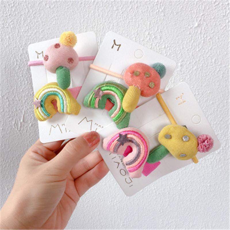 Kids Children Girls Elastic Hair clips Bands Sets Korean Cartoon Mushroom Cute Fall Winter Head wear Rainbow Accessories-SWC5-W71
Kids Children Girls Elastic Hair clips Bands Sets Korean Cartoon Mushroom Cute Fall Winter Head wear Rainbow Accessories-SWC5-W71