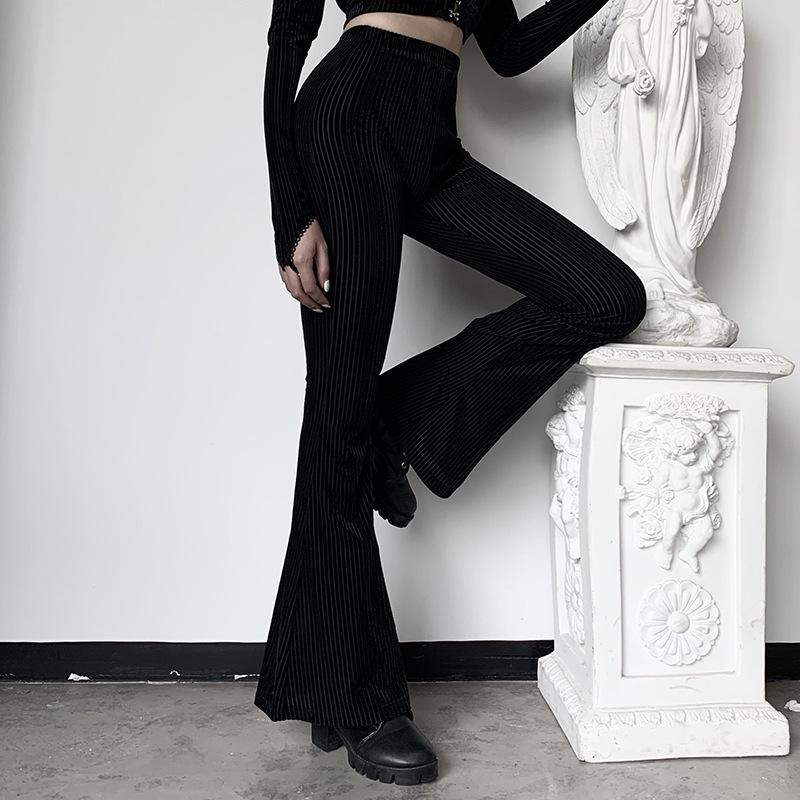 Solid Black Goth Woman Hipster Wide Leg Pants 2021 Lady Elastic Waist Street Casual Trousers 2021 Autumn Outdoor Flare New Pant
Solid Black Goth Woman Hipster Wide Leg Pants 2021 Lady Elastic Waist Street Casual Trousers 2021 Autumn Outdoor Flare New Pant