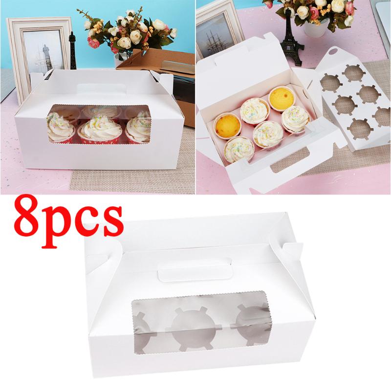 8pcs 6 Cavity Cupcake Box Container Dessert Treat Holder Cup Cake Boxes And Packaging Boxes Portable Paper Containers Bakery
8pcs 6 Cavity Cupcake Box Container Dessert Treat Holder Cup Cake Boxes And Packaging Boxes Portable Paper Containers Bakery