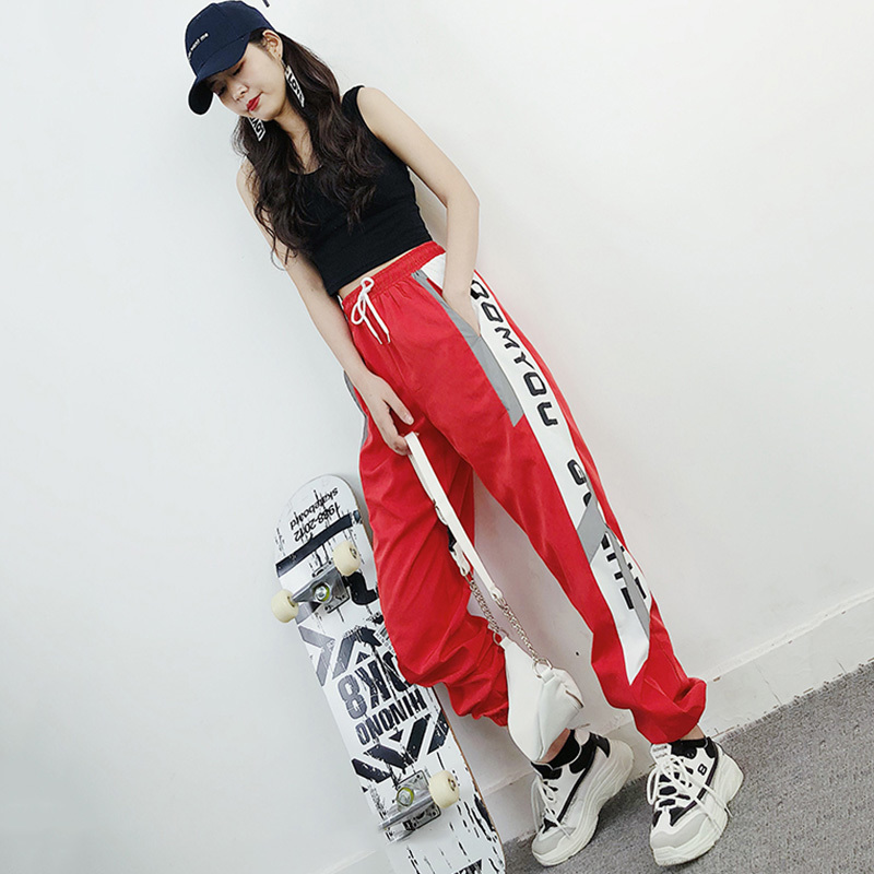 Hip Hop Harem Pant woman Letter Printed Jogger pants women's High Waist pants Spring Harajuku trousers women pantalon femme 201228