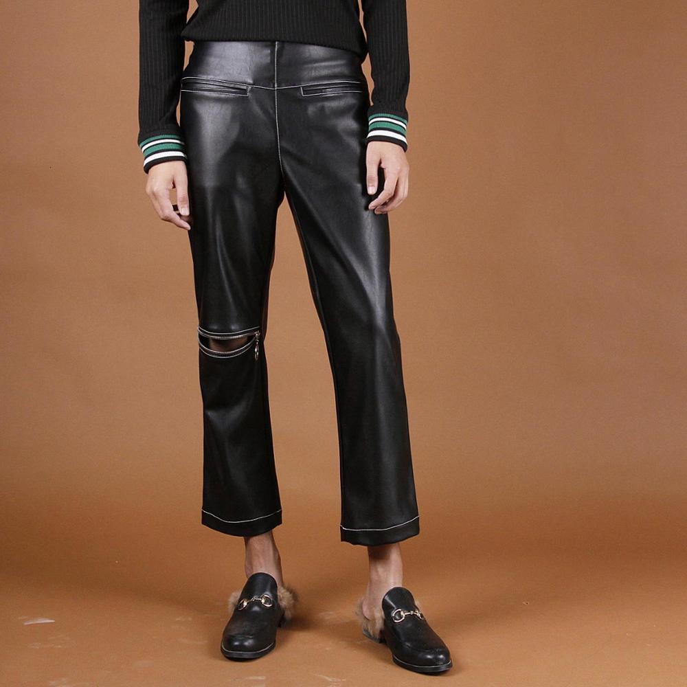 2021 New S-6xl!! Original Street Wind Line Waistline Brilliant Asymmetrical Decoration Nine Straight Leg Leather Pants Fall Winter. XQEM, Black
2021 New S-6xl!! Original Street Wind Line Waistline Brilliant Asymmetrical Decoration Nine Straight Leg Leather Pants Fall Winter. XQEM, Black