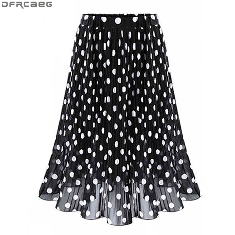 Vintage Black White Polka Dot Skirt For Women Summer Elastic Waist Jupe Tulle Femme Big Size Faldas Midi Chiffon Ladies Skirts Y200326
Vintage Black White Polka Dot Skirt For Women Summer Elastic Waist Jupe Tulle Femme Big Size Faldas Midi Chiffon Ladies Skirts Y200326