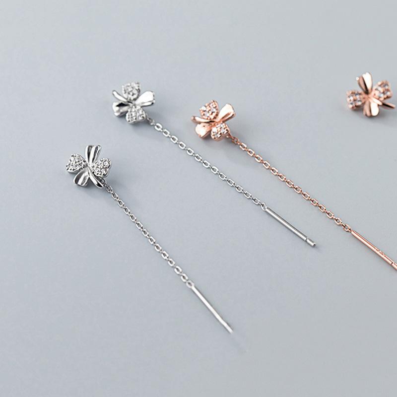 Dangle & Chandelier Real 925 Sterling Silver Chain Tassel Zircon Flower Drop Earrings For Fashion Women Party Fine Jewelry Accessories Gift
Dangle & Chandelier Real 925 Sterling Silver Chain Tassel Zircon Flower Drop Earrings For Fashion Women Party Fine Jewelry Accessories Gift