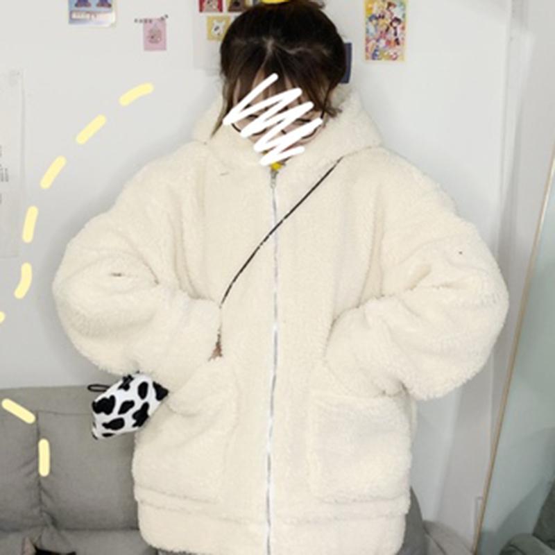 Women Fleece Hooded Coat Zip up Hoodies Autumn Winter Harajuku Warm Loose Pocket Fluffy Jackets Casual Coat Female Sweatshirt, Beige
Women Fleece Hooded Coat Zip up Hoodies Autumn Winter Harajuku Warm Loose Pocket Fluffy Jackets Casual Coat Female Sweatshirt, Beige