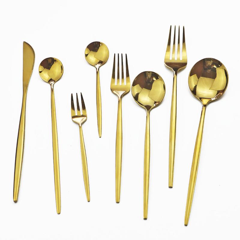 Mirror 8Pcs Gold Cutlery Set 304 Stainless Steel Knife Fruit Fork Ice Cream Spoon Silverware Set Dinnerware Kitchen Flatwareset
Mirror 8Pcs Gold Cutlery Set 304 Stainless Steel Knife Fruit Fork Ice Cream Spoon Silverware Set Dinnerware Kitchen Flatwareset