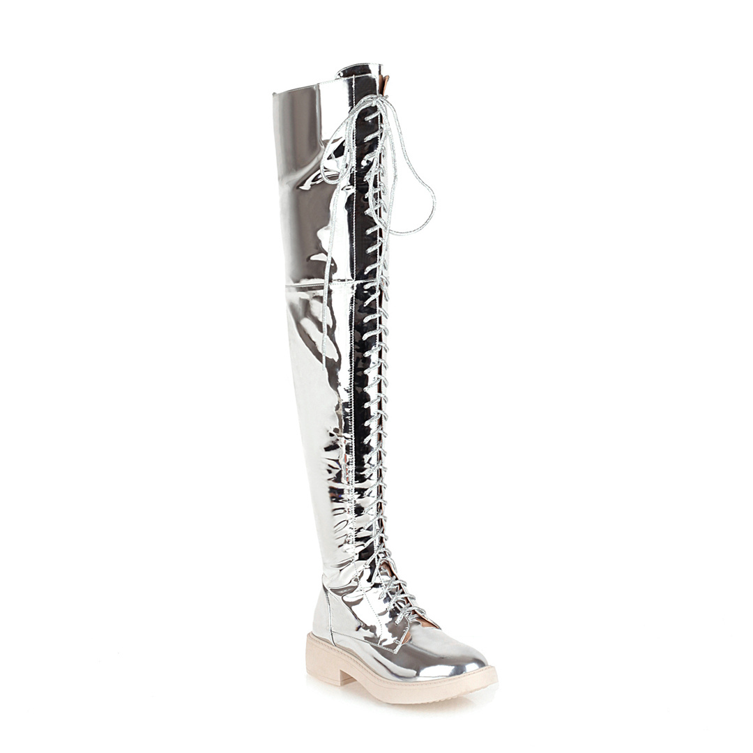 Woman on-the-knee more size 22-26.5cm autumn and winter warm teddy cross straps buckled thin thigh high boots 1XGU, Silver-winter.
Woman on-the-knee more size 22-26.5cm autumn and winter warm teddy cross straps buckled thin thigh high boots 1XGU, Silver-winter.