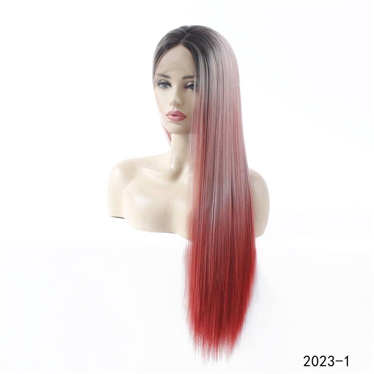 26 Inches Synthetic Lacefront Wig Simulation Human Hair Lace front Wigs Silky Straight Perruques 2023-1