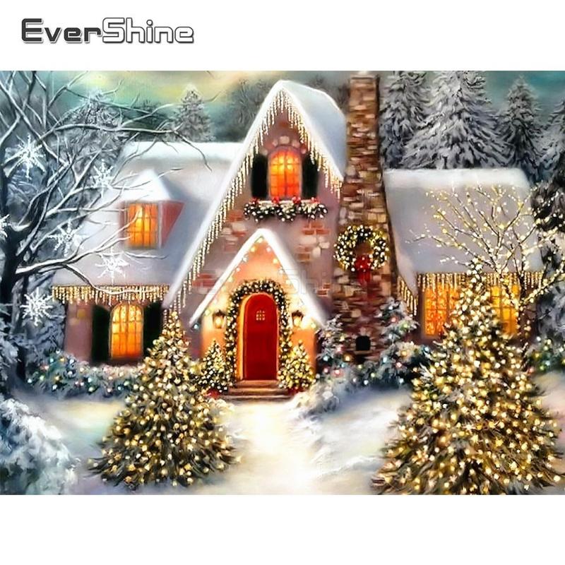 Paintings EverShine Full Square Diamond Paining Scenery Cross Stitch Embroidery Winter Landscape Mosaic Lodge Home Decor
Paintings EverShine Full Square Diamond Paining Scenery Cross Stitch Embroidery Winter Landscape Mosaic Lodge Home Decor